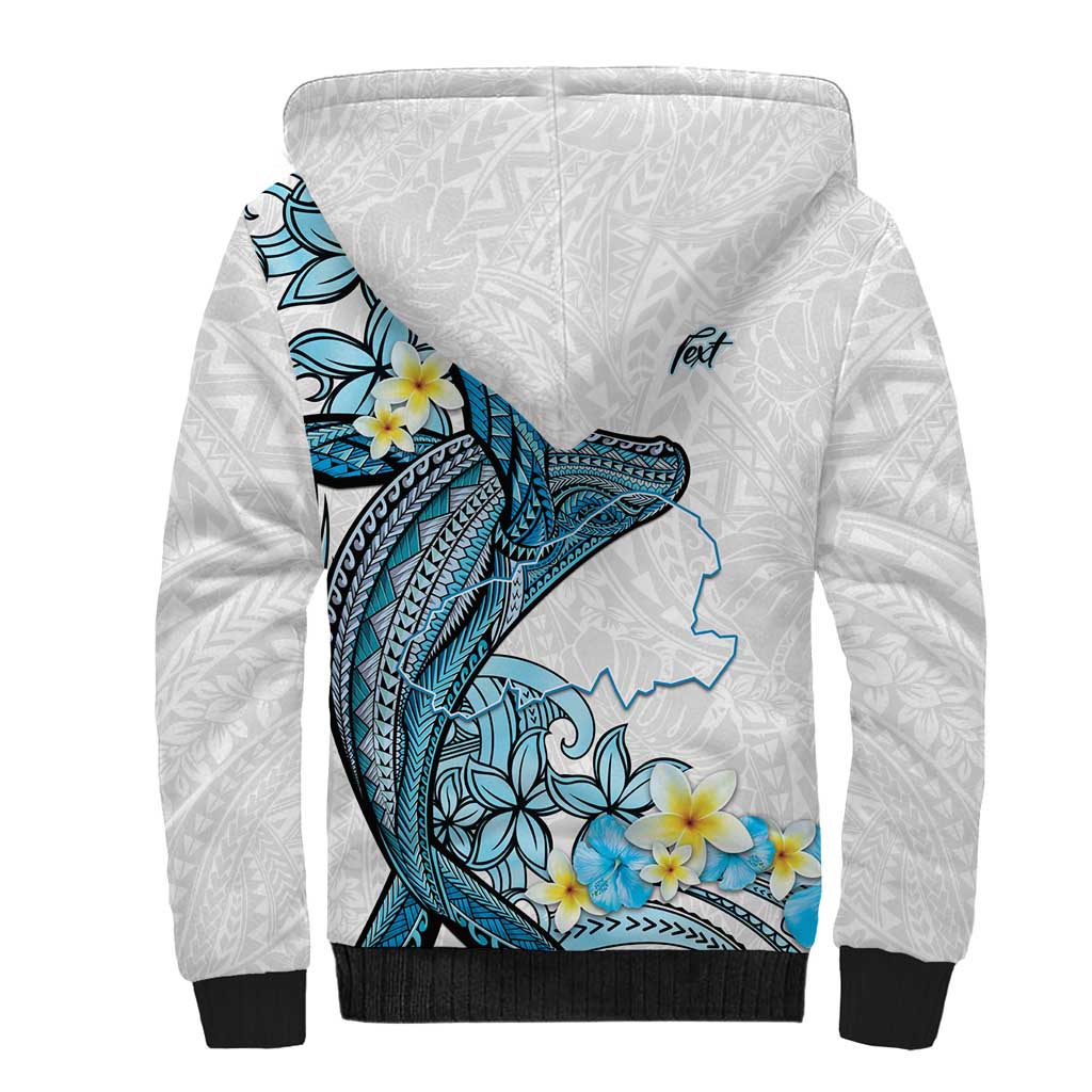 Personalised Aloha Hawaii Kahoolawe Island Sherpa Hoodie Target Isle Map With Humpback Whale LT14 - Polynesian Pride
