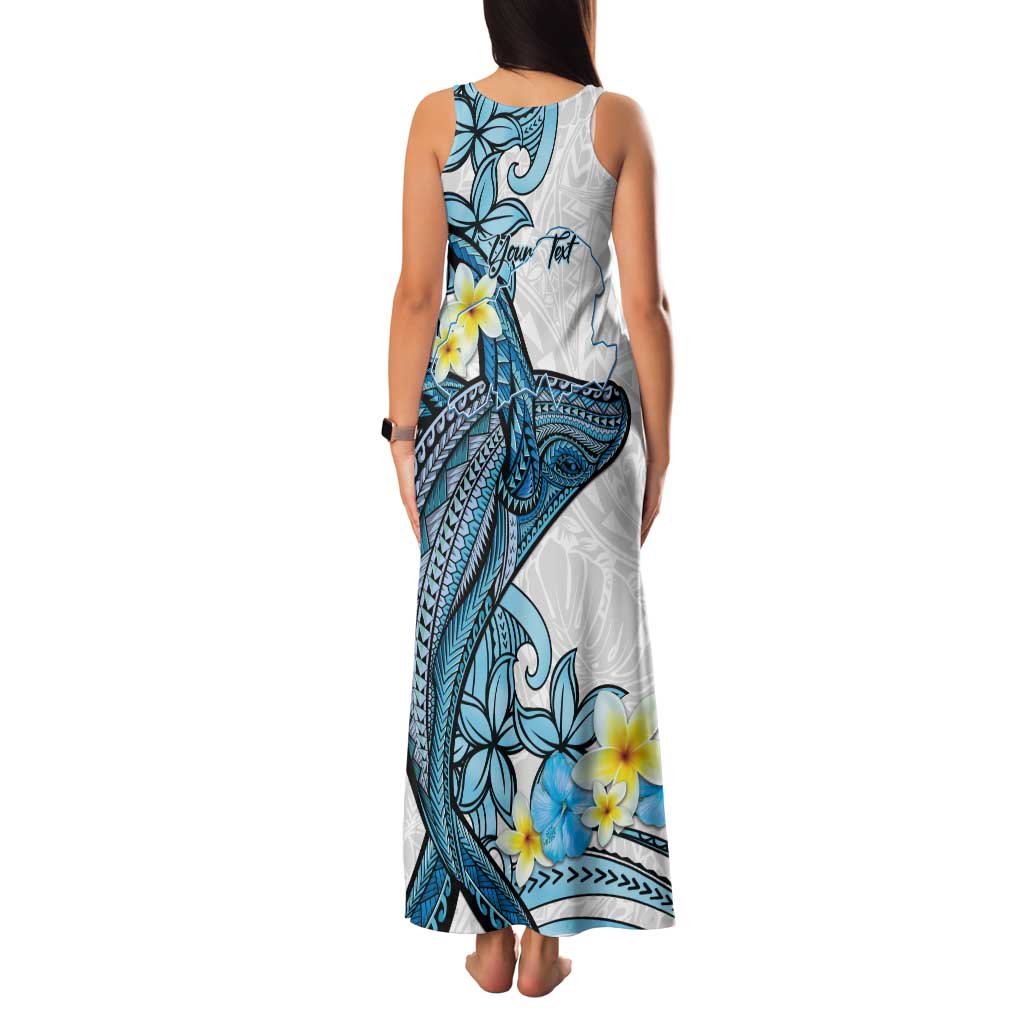 Personalised Aloha Hawaii Kahoolawe Island Tank Maxi Dress Target Isle Map With Humpback Whale LT14 - Polynesian Pride