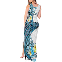 Personalised Aloha Hawaii Kahoolawe Island Tank Maxi Dress Target Isle Map With Humpback Whale LT14 - Polynesian Pride