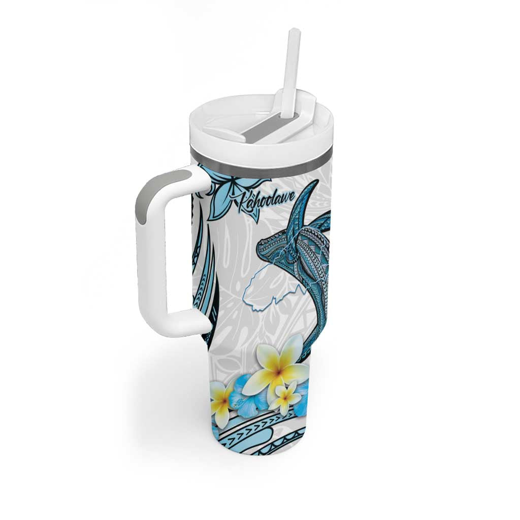 Personalised Aloha Hawaii Kahoolawe Island Tumbler With Handle Target Isle Map With Humpback Whale LT14 - Polynesian Pride