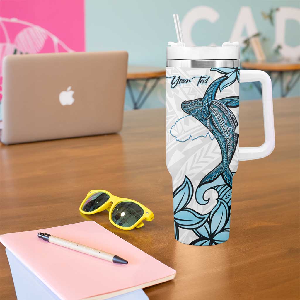 Personalised Aloha Hawaii Kahoolawe Island Tumbler With Handle Target Isle Map With Humpback Whale LT14 - Polynesian Pride