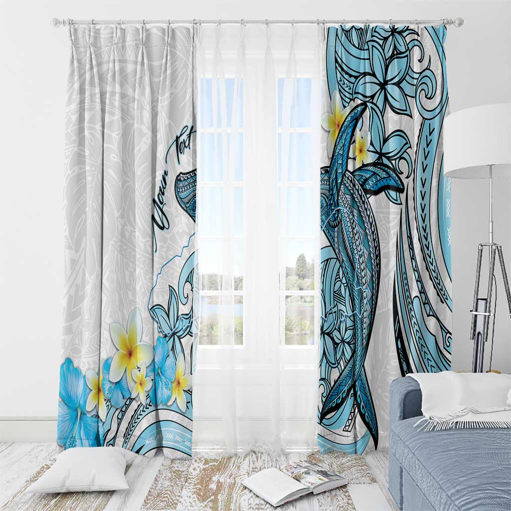 Personalised Aloha Hawaii Kahoolawe Island Window Curtain Target Isle Map With Humpback Whale LT14 - Polynesian Pride