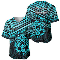 Matariki New Zealand Baseball Jersey Maori New Year Tiki Turquoise Version LT14