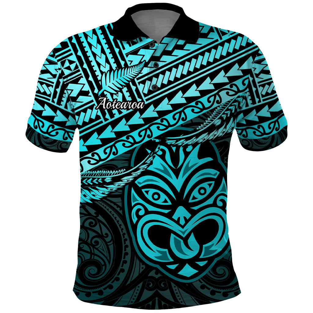 Matariki New Zealand Polo Shirt Maori New Year Tiki Turquoise Version LT14