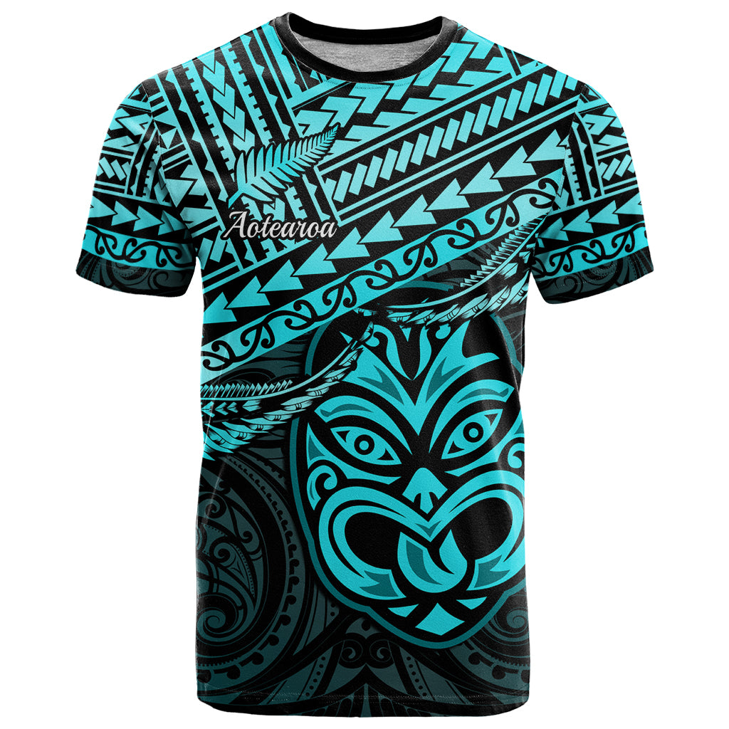 Matariki New Zealand T Shirt Maori New Year Tiki Turquoise Version LT14