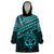 Matariki New Zealand Wearable Blanket Hoodie Maori New Year Tiki Turquoise Version LT14