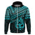 Custom Matariki New Zealand Hoodie Maori New Year Tiki Turquoise Version LT14