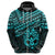 Custom Matariki New Zealand Hoodie Maori New Year Tiki Turquoise Version LT14