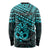 Personalised Matariki New Zealand Long Sleeve Shirt Maori New Year Tiki Turquoise Version LT14