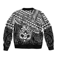 Matariki New Zealand Bomber Jacket Maori New Year Tiki Black Version LT14