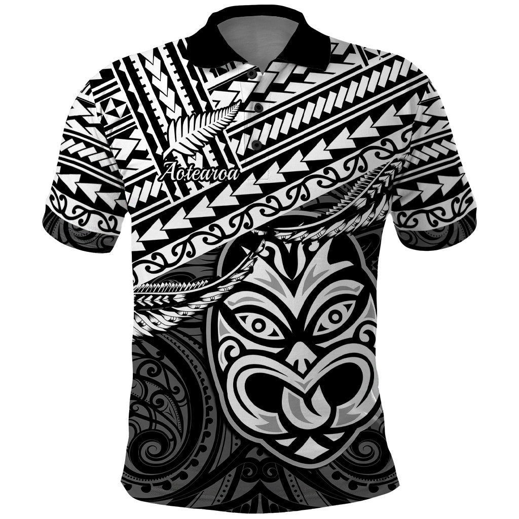 Matariki New Zealand Polo Shirt Maori New Year Tiki Black Version LT14