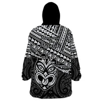 Matariki New Zealand Wearable Blanket Hoodie Maori New Year Tiki Black Version LT14