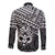 Personalised Matariki New Zealand Long Sleeve Button Shirt Maori New Year Tiki Black Version LT14