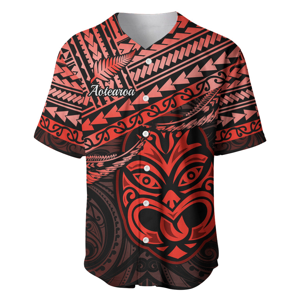 Matariki New Zealand Baseball Jersey Maori New Year Tiki Red Version LT14