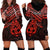 Matariki New Zealand Hoodie Dress Maori New Year Tiki Red Version LT14