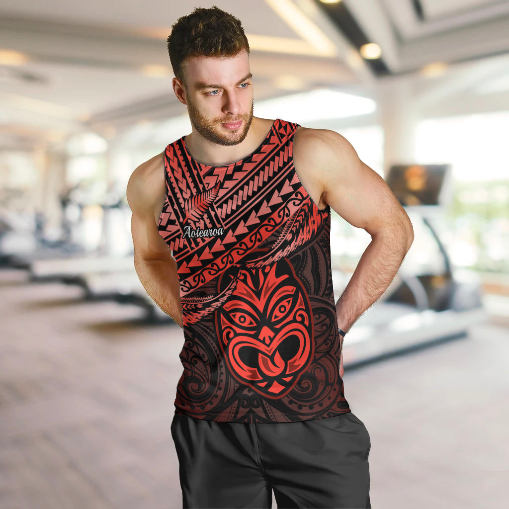 Matariki New Zealand Men Tank Top Maori New Year Tiki Red Version LT14