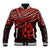 Personalised Matariki New Zealand Baseball Jacket Maori New Year Tiki Red Version LT14