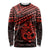 Personalised Matariki New Zealand Long Sleeve Shirt Maori New Year Tiki Red Version LT14