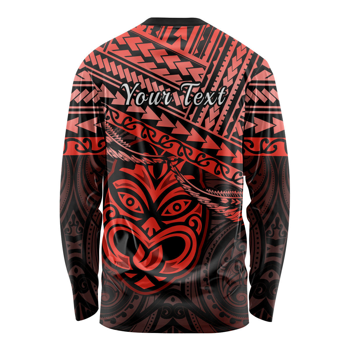 Personalised Matariki New Zealand Long Sleeve Shirt Maori New Year Tiki Red Version LT14