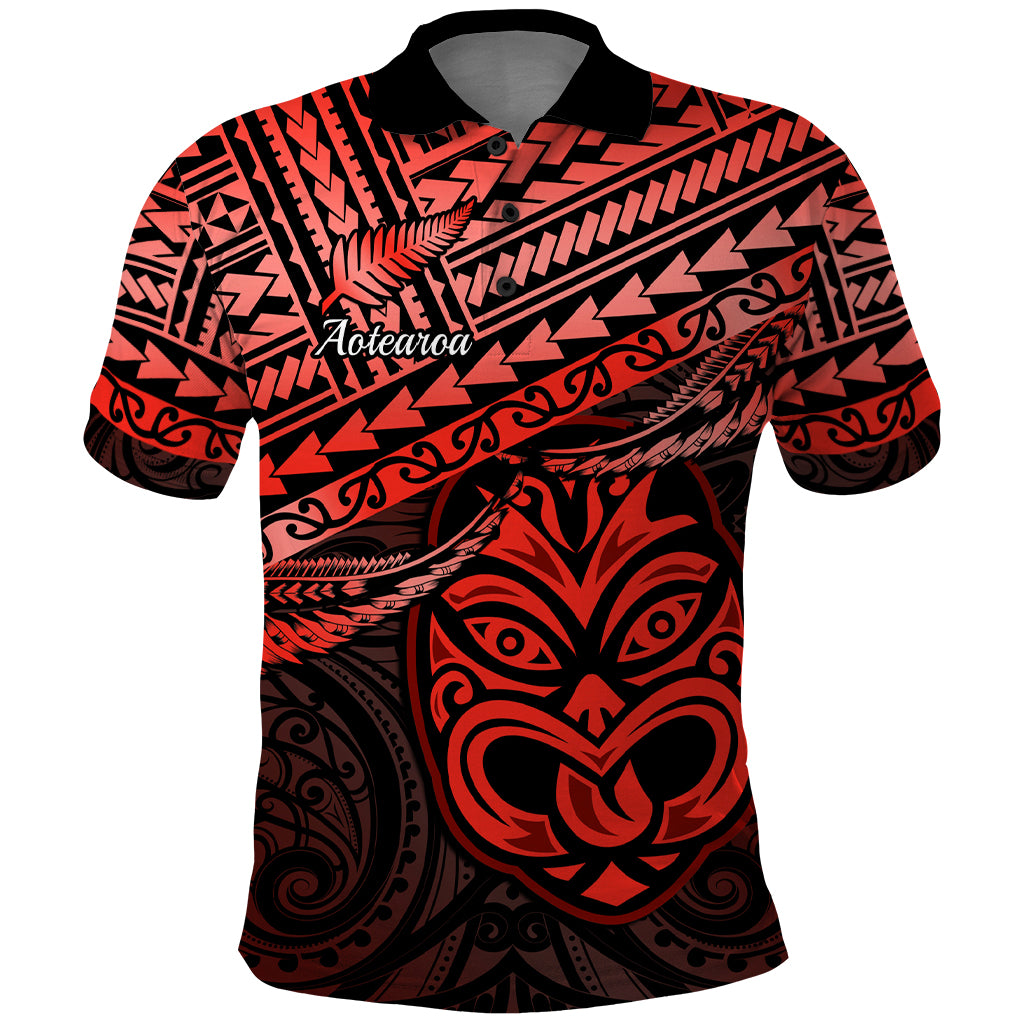 Custom Matariki New Zealand Polo Shirt Maori New Year Tiki Red Version LT14