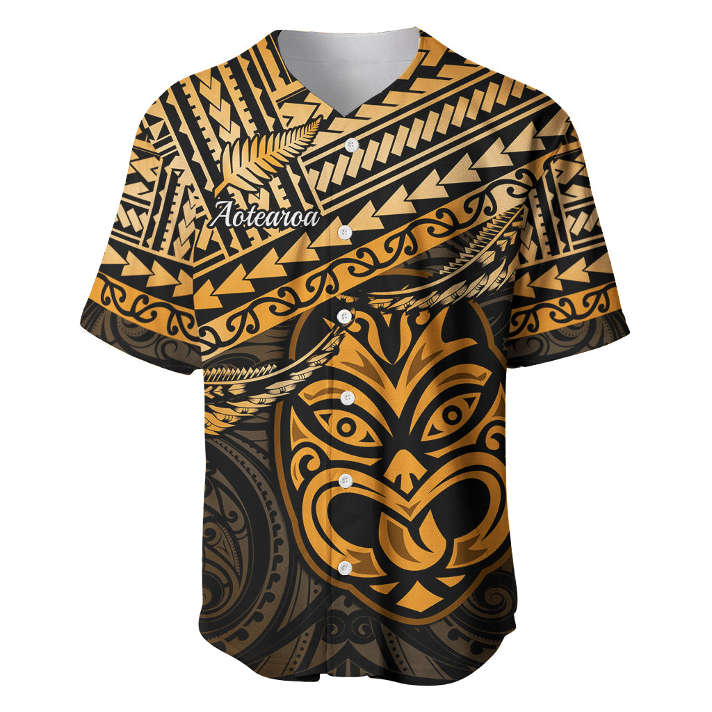 Matariki New Zealand Baseball Jersey Maori New Year Tiki Gold Version LT14