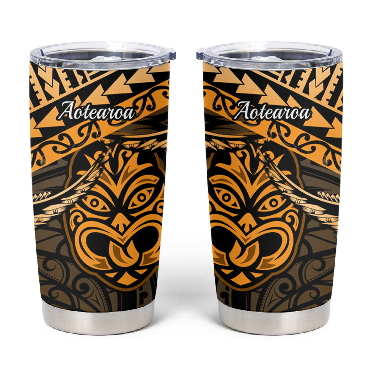 Matariki New Zealand Tumbler Cup Maori New Year Tiki Gold Version