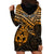 Personalised Matariki New Zealand Hoodie Dress Maori New Year Tiki Gold Version LT14