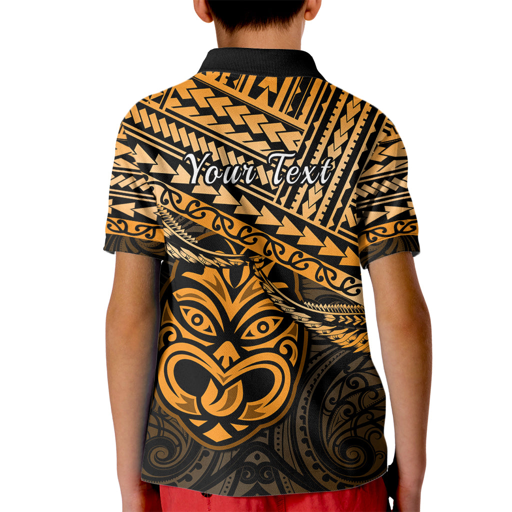 Personalised Matariki New Zealand Kid Polo Shirt Maori New Year Tiki Gold Version LT14