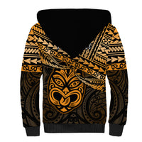 Personalised Matariki New Zealand Sherpa Hoodie Maori New Year Tiki Gold Version LT14