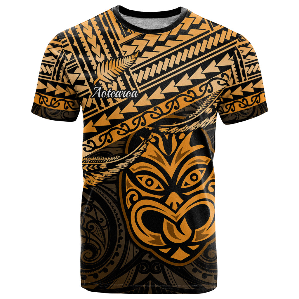 Custom Matariki New Zealand T Shirt Maori New Year Tiki Gold Version LT14