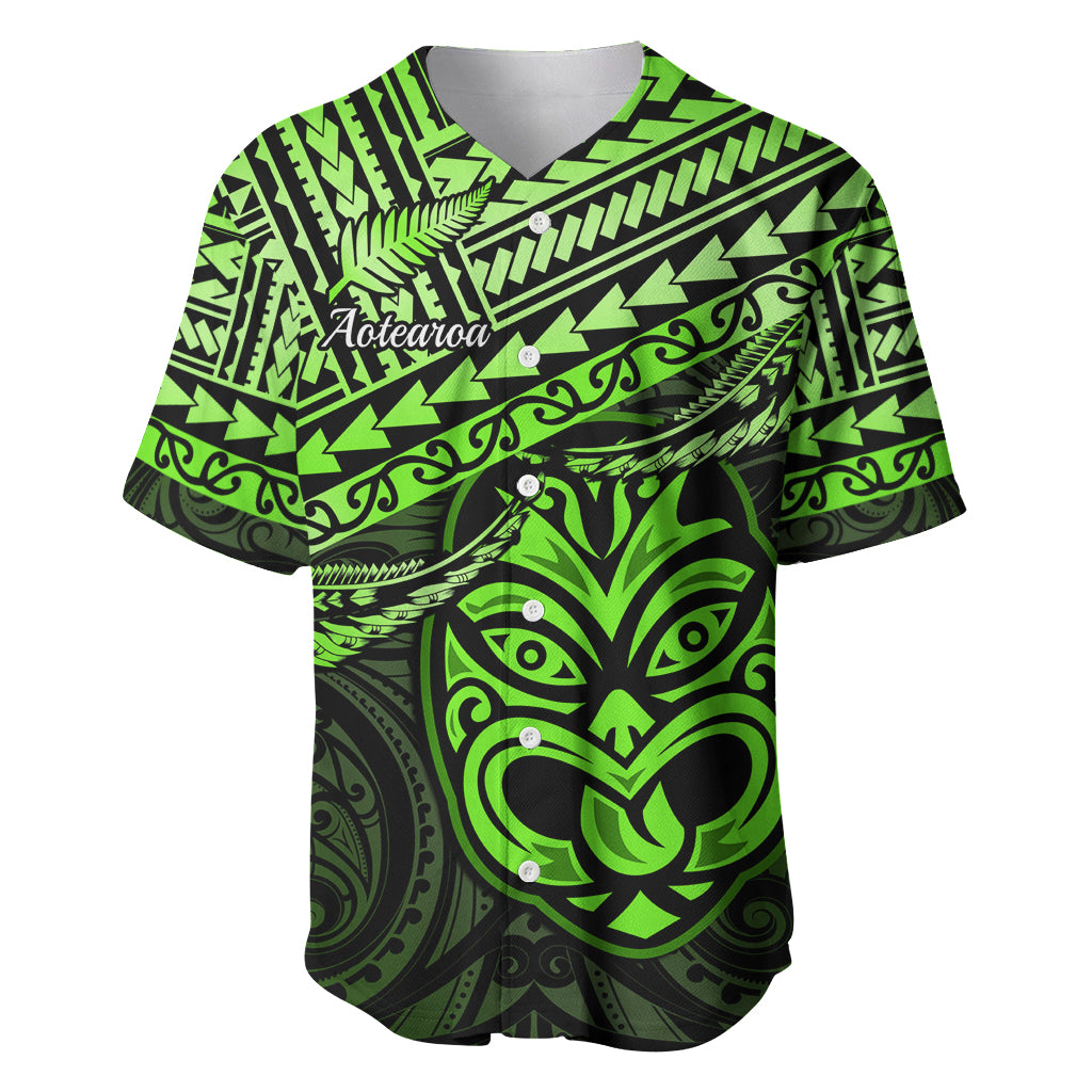 Matariki New Zealand Baseball Jersey Maori New Year Tiki Green Version LT14