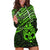 Matariki New Zealand Hoodie Dress Maori New Year Tiki Green Version LT14