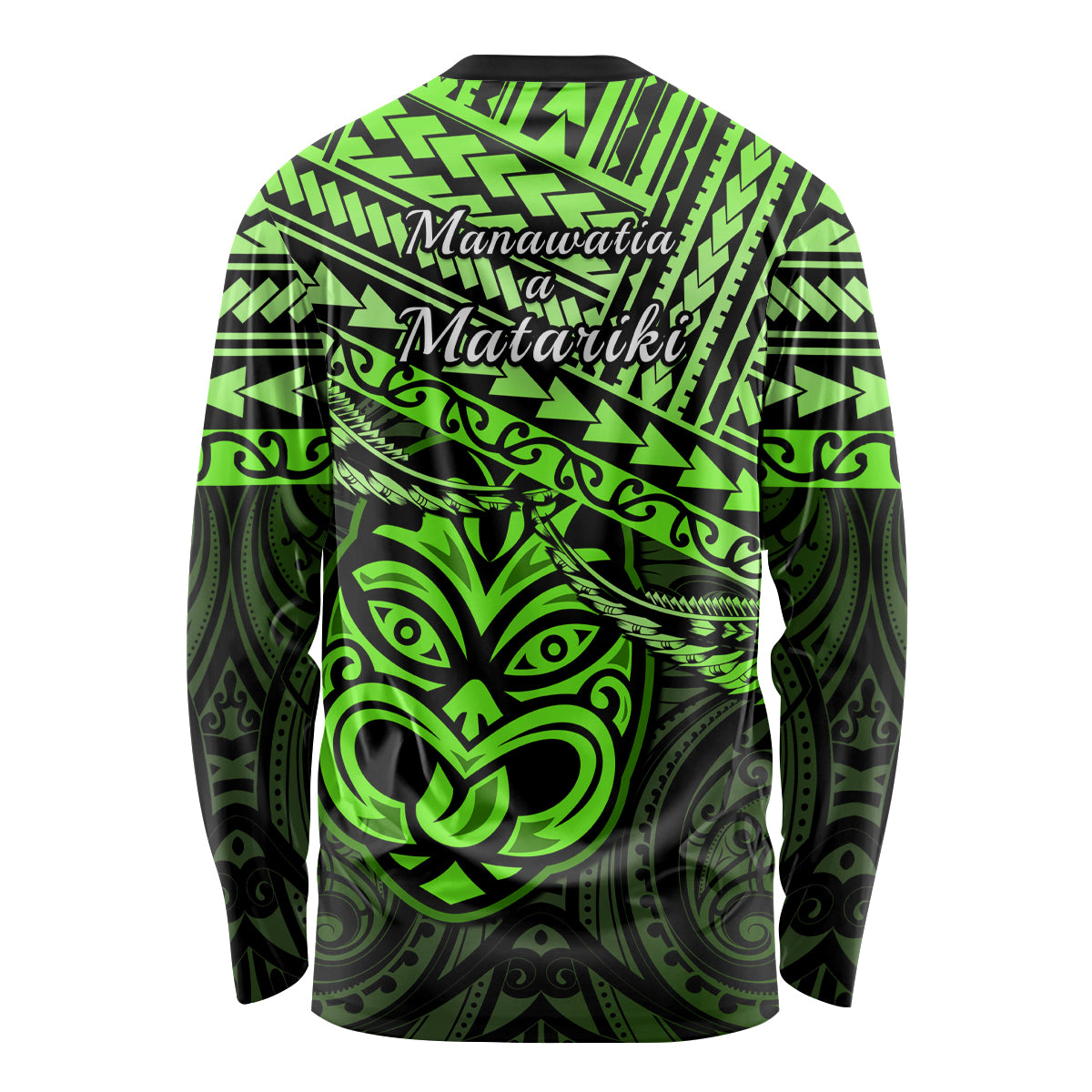 Matariki New Zealand Long Sleeve Shirt Maori New Year Tiki Green Version LT14