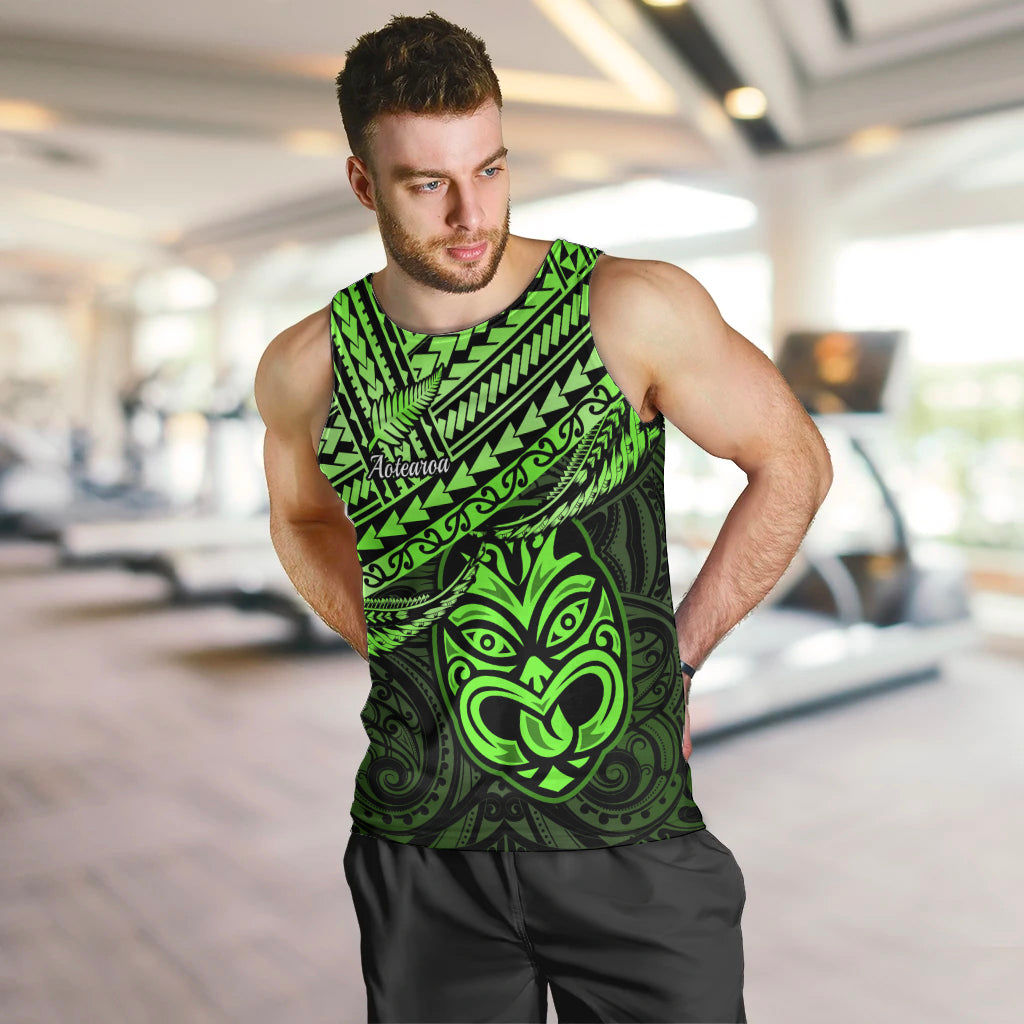 Matariki New Zealand Men Tank Top Maori New Year Tiki Green Version LT14