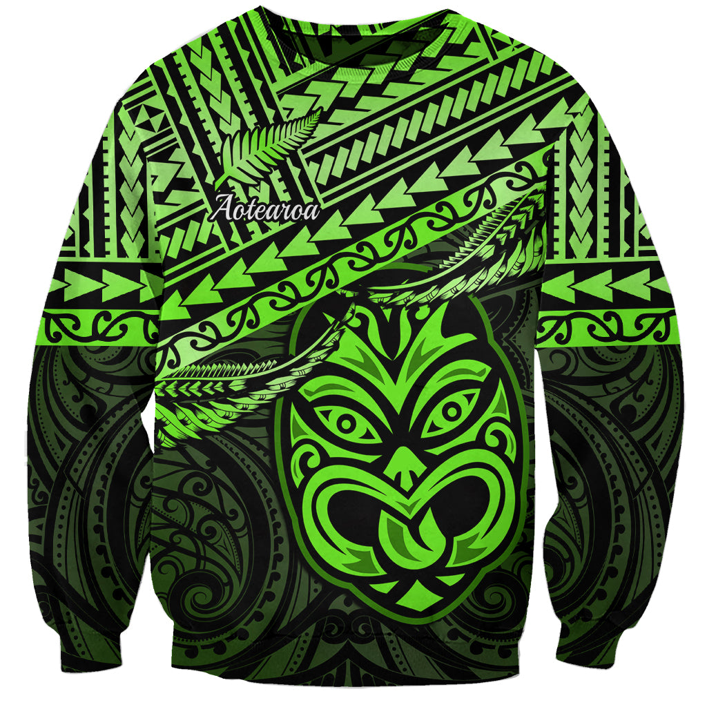 Matariki New Zealand Sweatshirt Maori New Year Tiki Green Version LT14