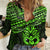 Matariki New Zealand Women Casual Shirt Maori New Year Tiki Green Version LT14