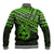 Personalised Matariki New Zealand Baseball Jacket Maori New Year Tiki Green Version LT14