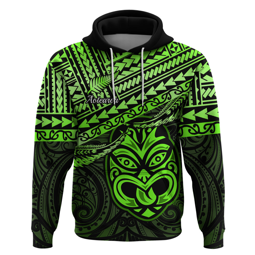 Custom Matariki New Zealand Hoodie Maori New Year Tiki Green Version LT14