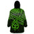 Personalised Matariki New Zealand Wearable Blanket Hoodie Maori New Year Tiki Green Version LT14