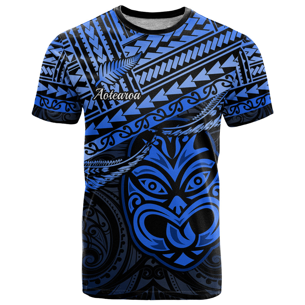 Matariki New Zealand T Shirt Maori New Year Tiki Blue Version LT14