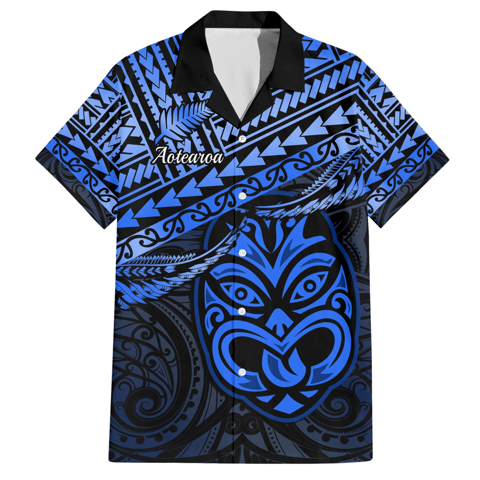 Personalised Matariki New Zealand Hawaiian Shirt Maori New Year Tiki Blue Version LT14