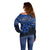 Personalised Matariki New Zealand Off Shoulder Sweater Maori New Year Tiki Blue Version LT14