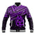 Matariki New Zealand Baseball Jacket Maori New Year Tiki Purple Version LT14