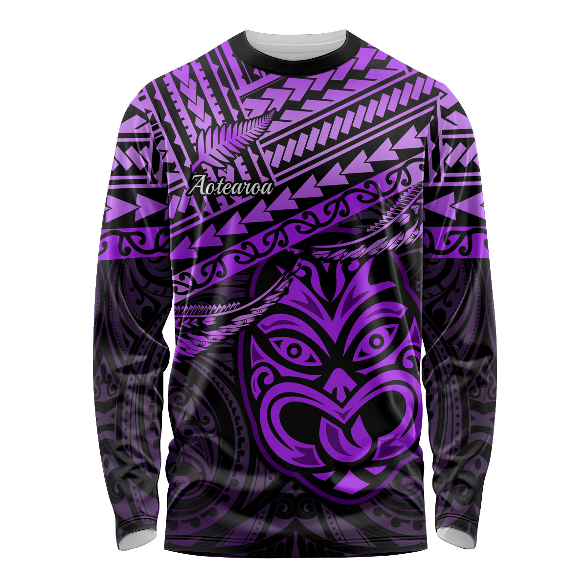 Matariki New Zealand Long Sleeve Shirt Maori New Year Tiki Purple Version LT14