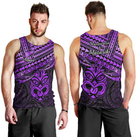 Matariki New Zealand Men Tank Top Maori New Year Tiki Purple Version LT14