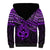 Matariki New Zealand Sherpa Hoodie Maori New Year Tiki Purple Version LT14