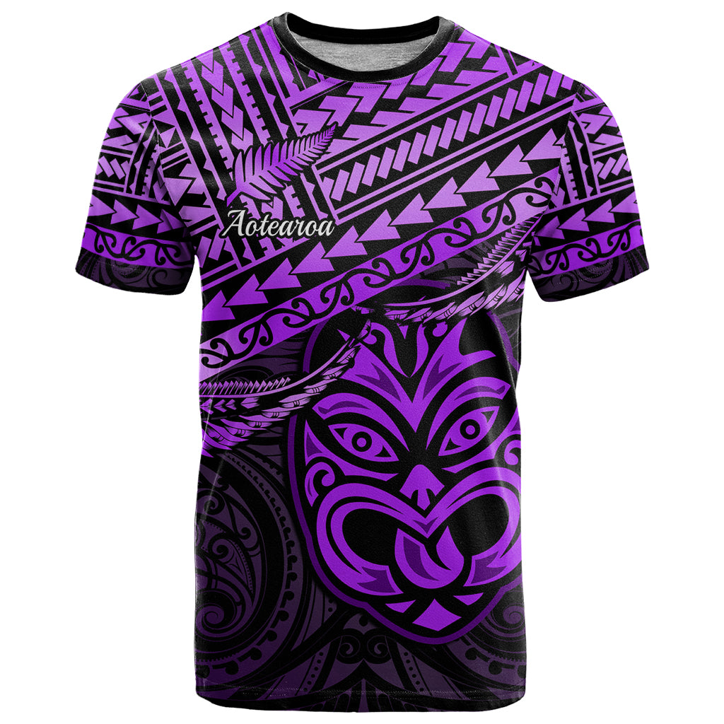 Matariki New Zealand T Shirt Maori New Year Tiki Purple Version LT14