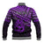 Personalised Matariki New Zealand Baseball Jacket Maori New Year Tiki Purple Version LT14