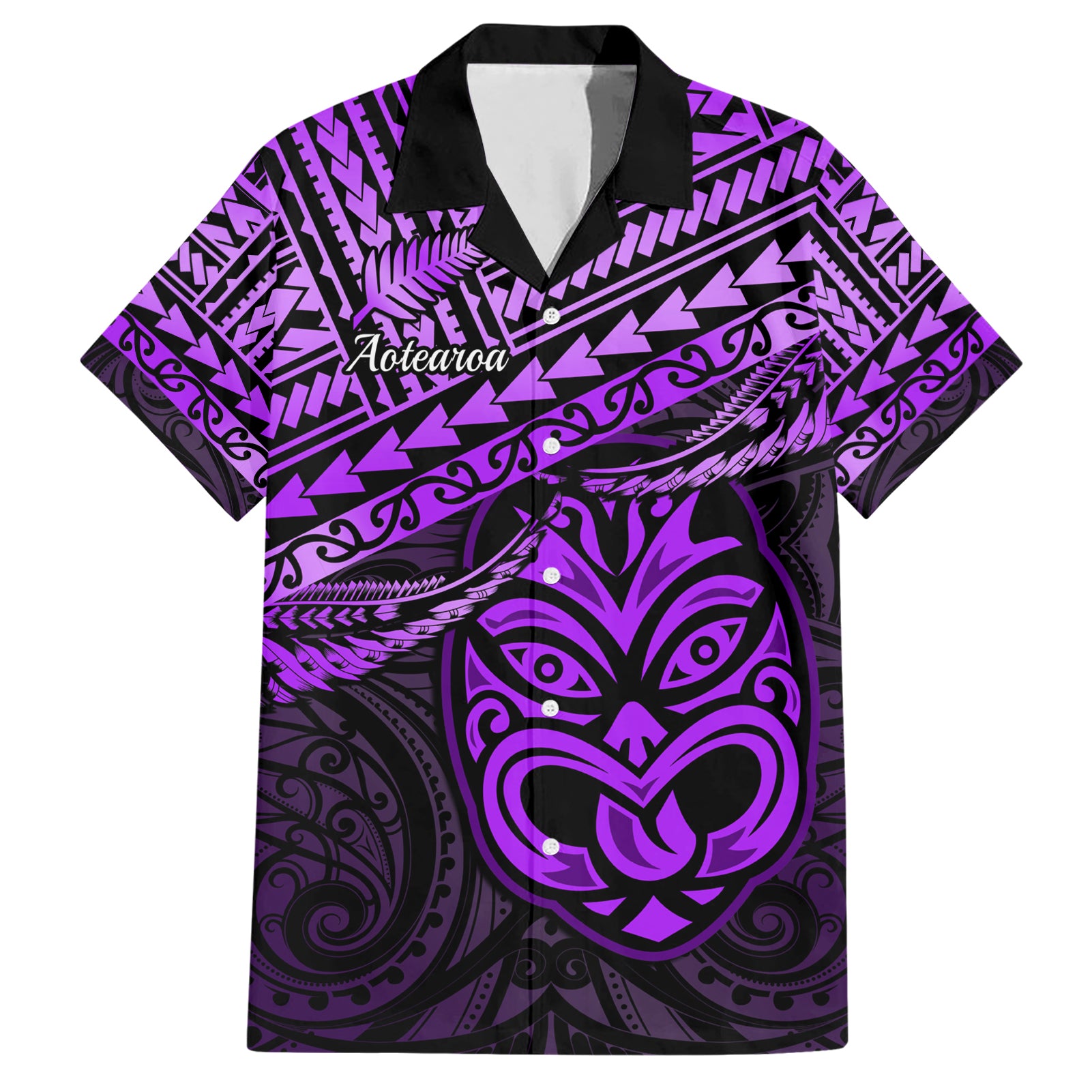 Personalised Matariki New Zealand Hawaiian Shirt Maori New Year Tiki Purple Version LT14