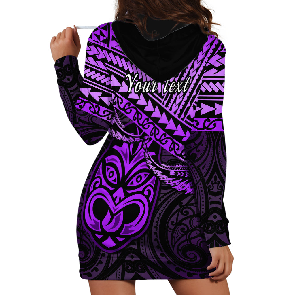 Personalised Matariki New Zealand Hoodie Dress Maori New Year Tiki Purple Version LT14